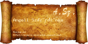 Angeli Szörénke névjegykártya